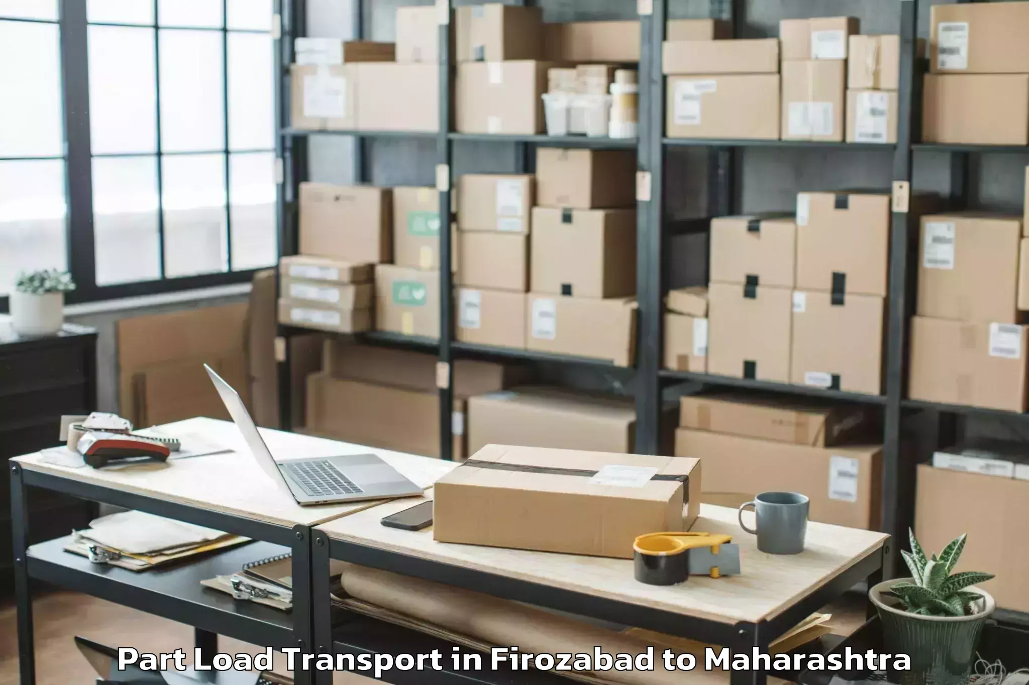 Top Firozabad to Mhasala Part Load Transport Available